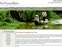 Tablet Screenshot of farcornerssafaris.com